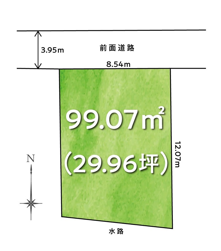 高知市薊野西町1丁目　売土地 間取図・土地図