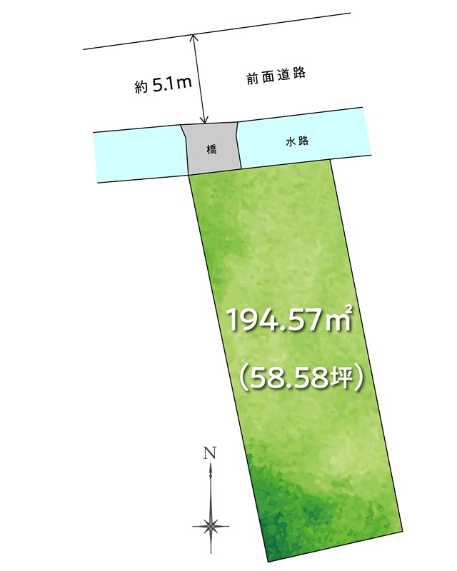 【6/30値下げ】高知市桜馬場　売土地 間取図・土地図