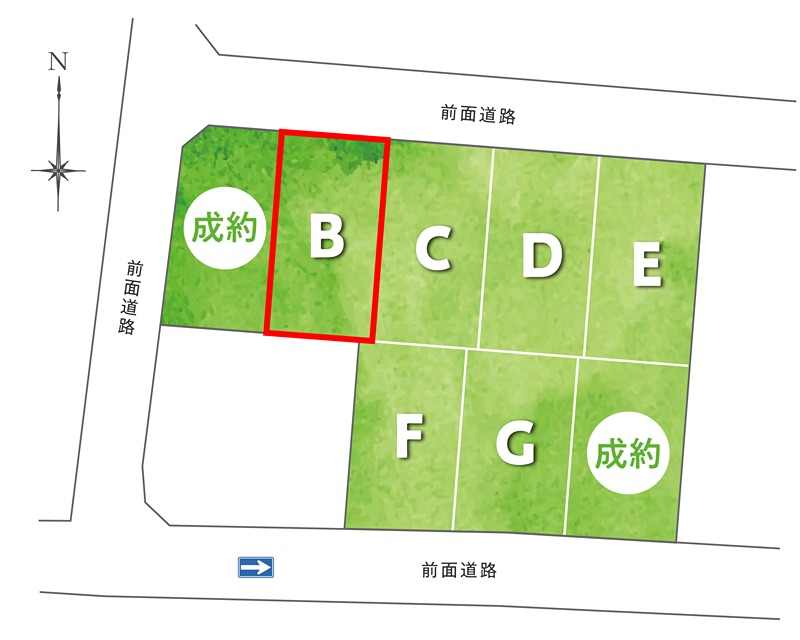 【3/18写真追加】F-TOWN弥右衛門　B号地 造成完了予想図
