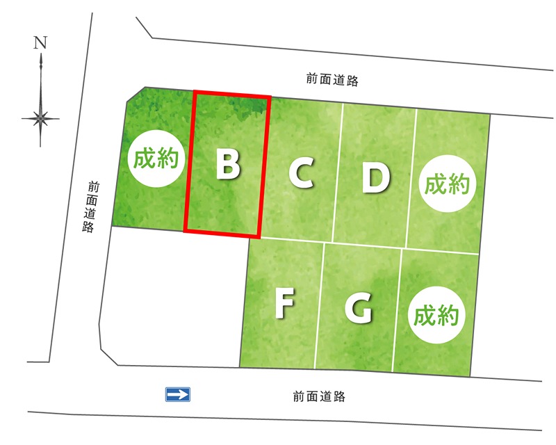 F-TOWN弥右衛門　B号地 区画図
