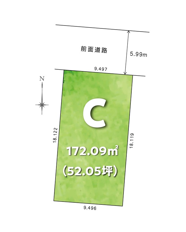 F-TOWN弥右衛門　C号地 区画図