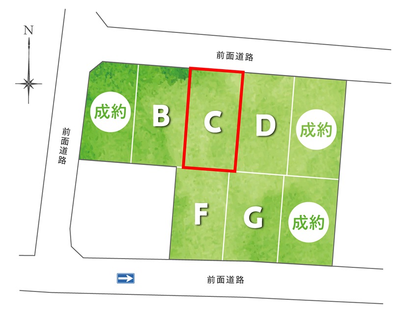 F-TOWN弥右衛門　C号地 区画図