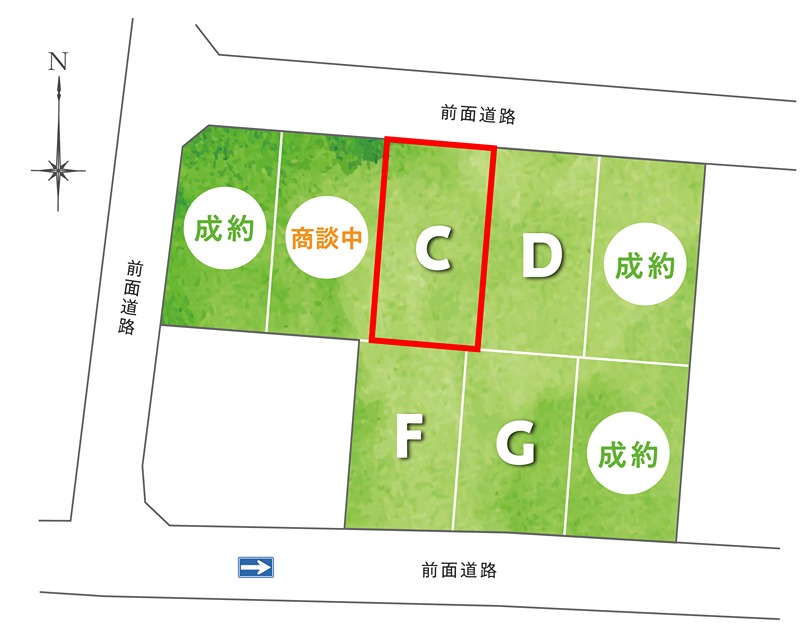 F-TOWN弥右衛門　C号地 区画図