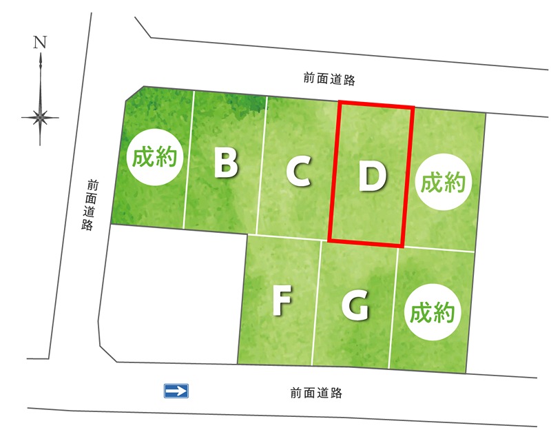 F-TOWN弥右衛門　D号地 区画図
