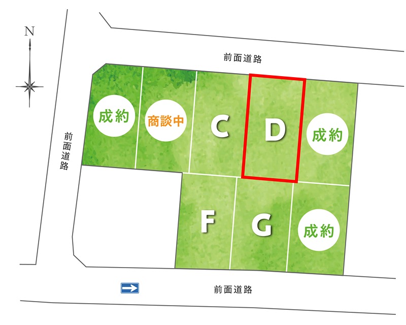 F-TOWN弥右衛門　D号地 区画図