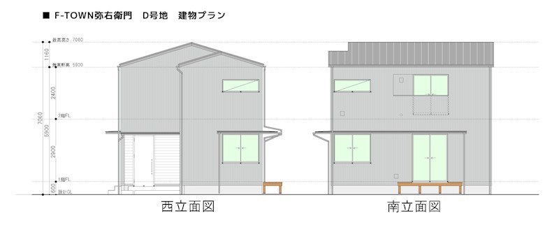 F-TOWN弥右衛門　D号地 建物プラン例（外観写真）