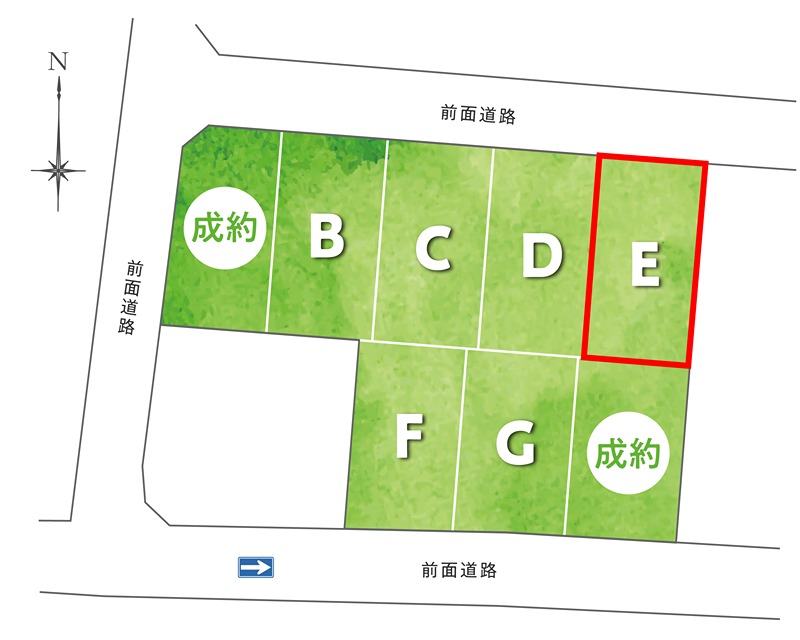 【3/18写真追加】F-TOWN弥右衛門　E号地 造成完了予想図