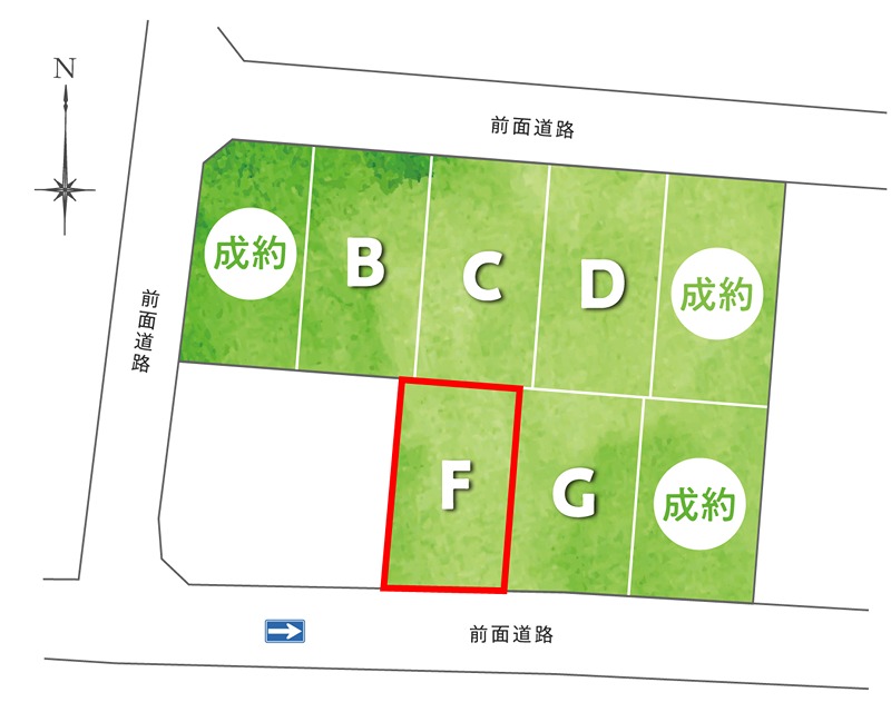 F-TOWN弥右衛門　F号地 区画図