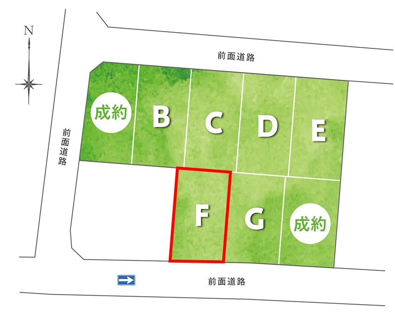 【3/18写真追加】F-TOWN弥右衛門　F号地 造成完了予想図