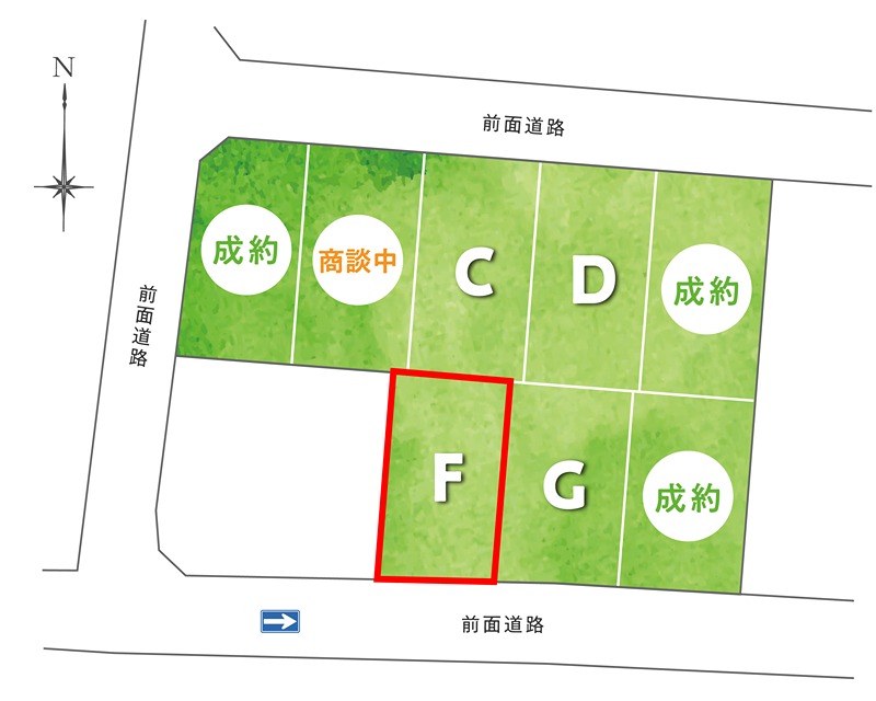 F-TOWN弥右衛門　F号地 区画図