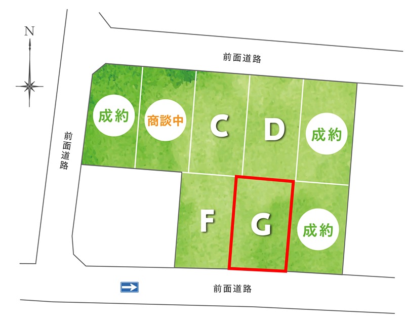 F-TOWN弥右衛門　G号地 区画図