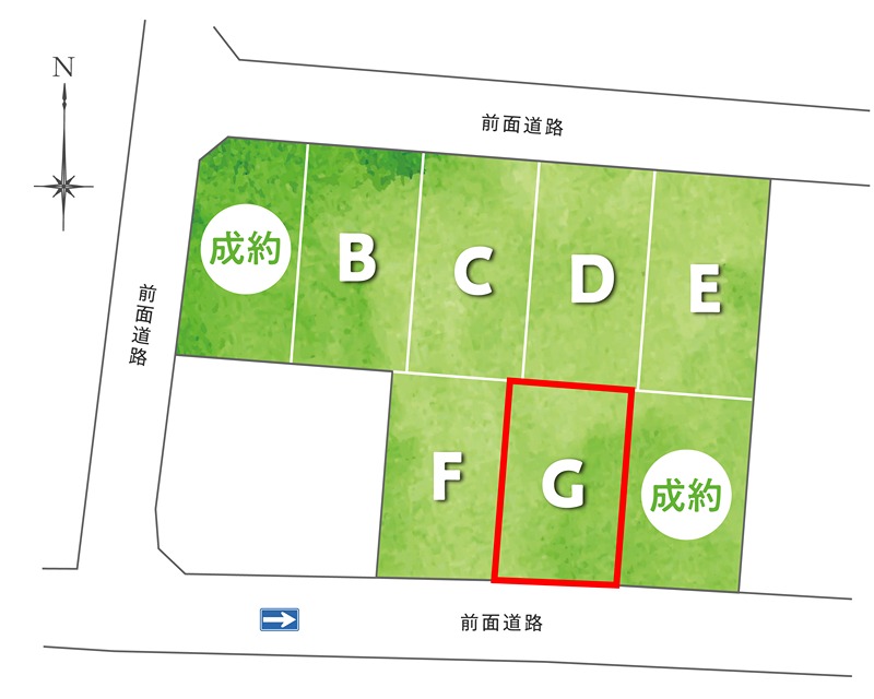 【3/18写真追加】F-TOWN弥右衛門　G号地 造成完了予想図
