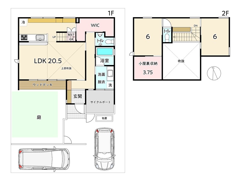 【6/11新着】香南市野市町　中古戸建 間取図・土地図
