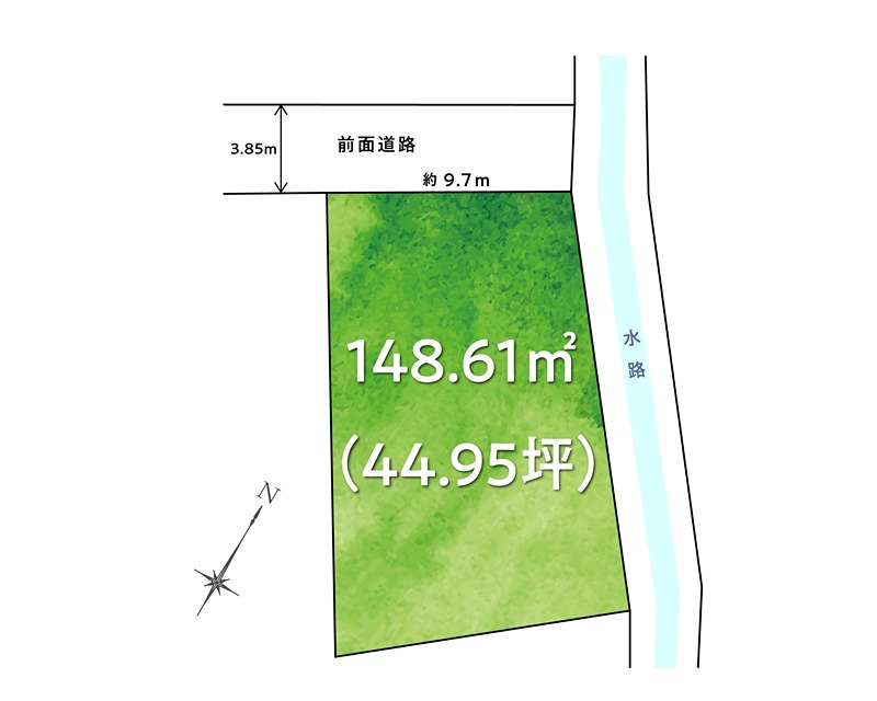 【9/15新着】高知市福井東町　売土地 間取図・土地図