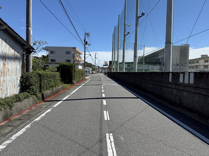 【9/16新着】高知市長浜　売土地 現地写真（前面道路含む現地写真）