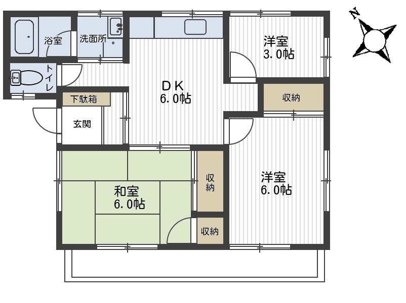 コーポ鎌倉 間取図・土地図