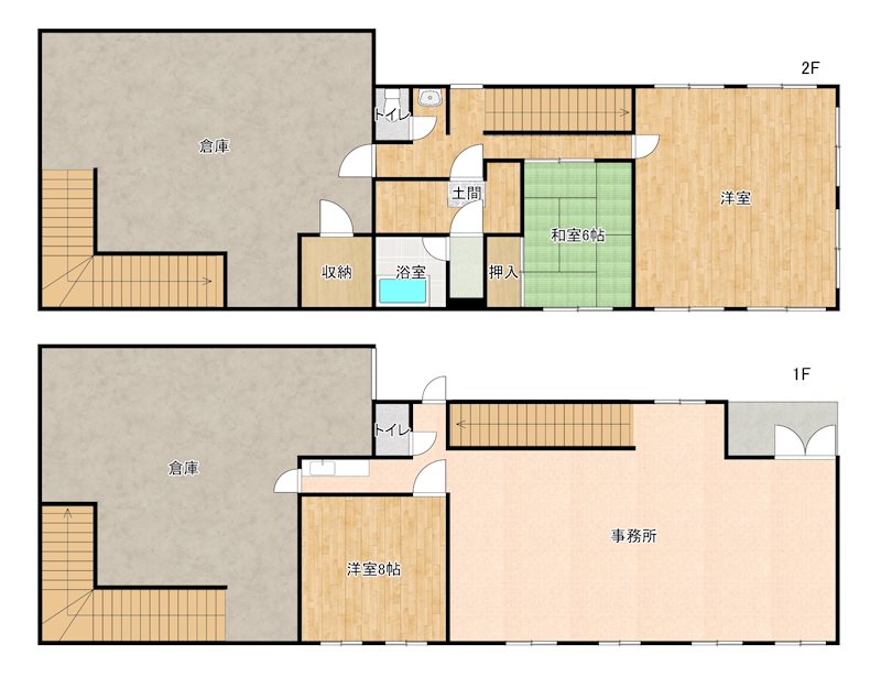 浅井町　テナント 間取図・土地図