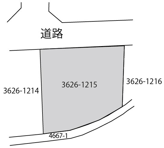 青山4丁目売家 間取図・土地図