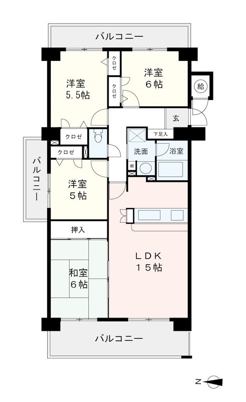 グリーンマンション南福岡 間取図・土地図