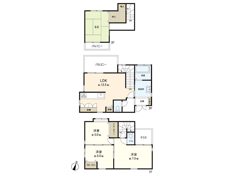 吉倉町1丁目　戸建 間取り図