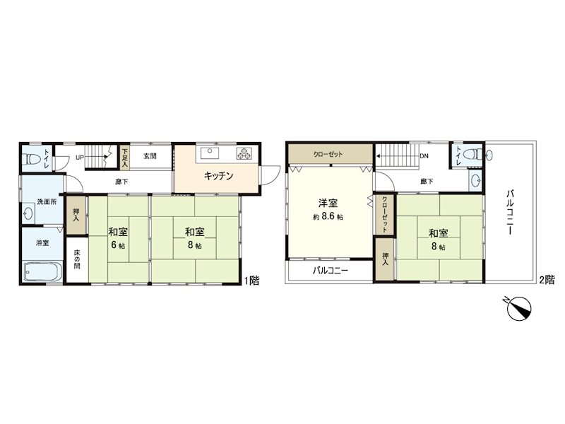 三浦市諸磯　戸建 間取り図