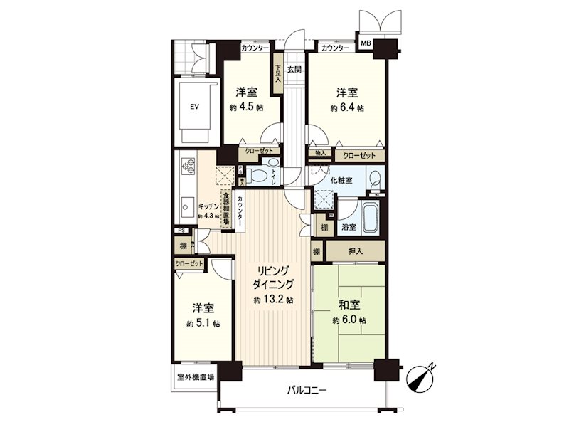横須賀汐入ハイム 間取り図