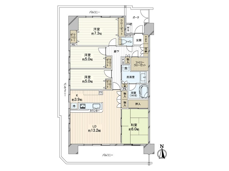 日神パレステージ横須賀田浦 間取り図