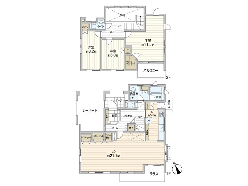 湘南国際村1丁目戸建 間取り図