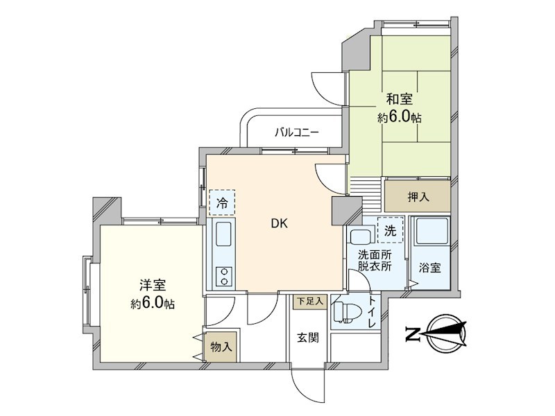 キャニオンマンション磯子 間取り図