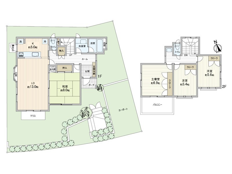 東朝比奈1丁目戸建 間取り図