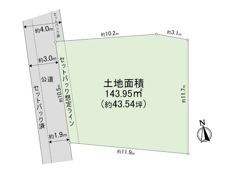 千代崎町4丁目土地 間取り図