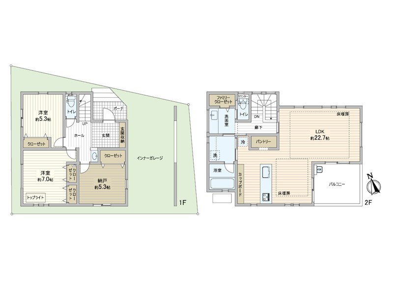 松が丘2丁目新築一戸建 間取り図