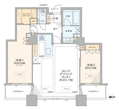 センチュリーパークタワー 間取図・土地図