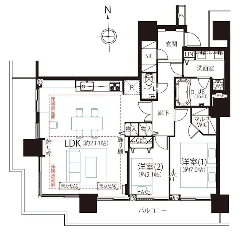 ベイクレストタワー 間取図・土地図