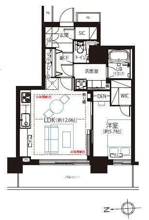 ベイクレストタワー 間取図・土地図