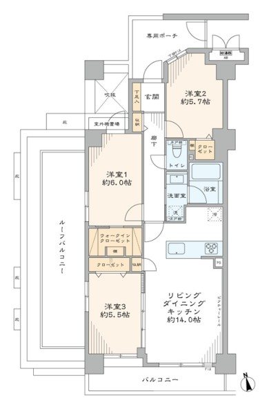 ライオンズシティ武蔵小杉 間取図・土地図