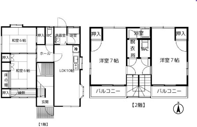 徳重小崎　売家 間取図・土地図