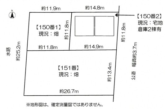 鍜治ケ一色村内東　売地 間取図・土地図