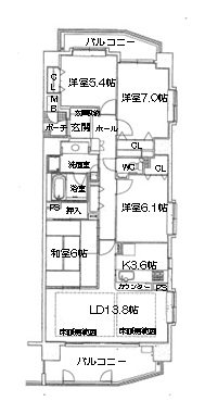 ラディアンス錦 間取図・土地図