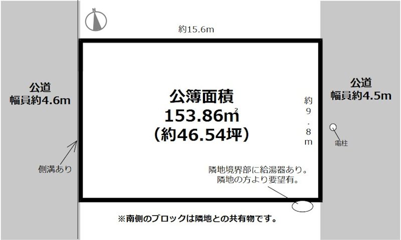 鹿田合田　売地 間取図・土地図