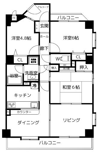 シャトー師勝Ⅳ 間取図・土地図