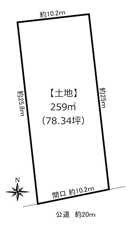 愛知県名古屋市守山区八剣２丁目 間取図・土地図