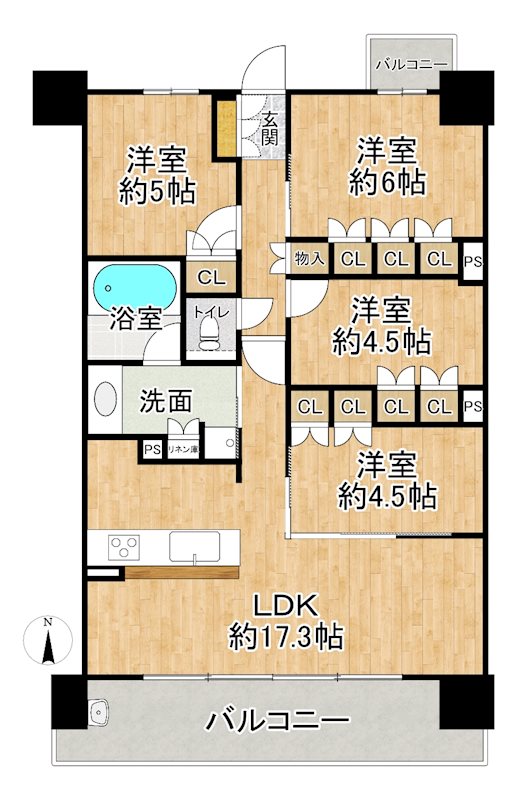 プレサンスロジェ大垣 間取図・土地図
