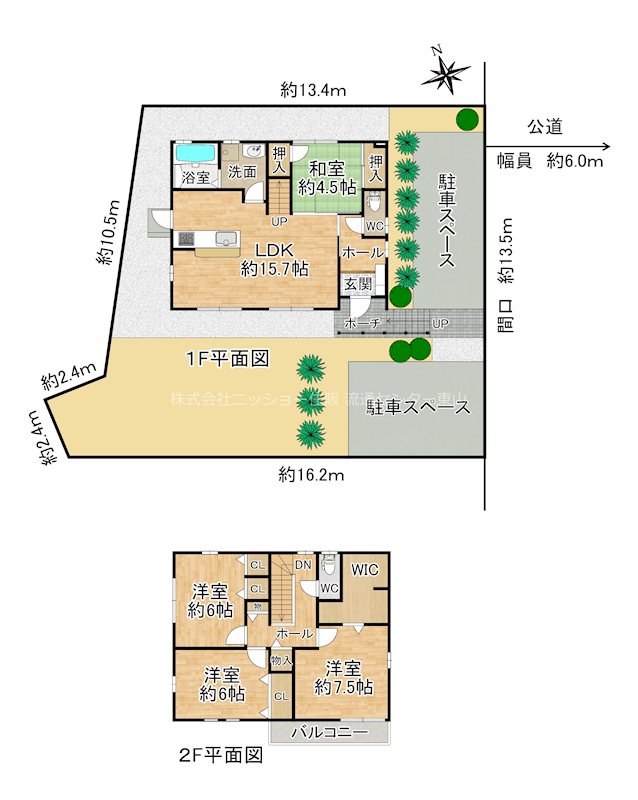 愛知県長久手市前熊一ノ井 間取図・土地図