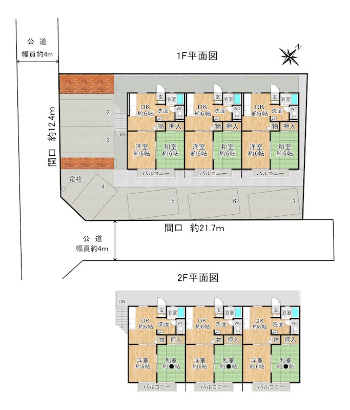 愛知県江南市前飛保町栄 間取図・土地図