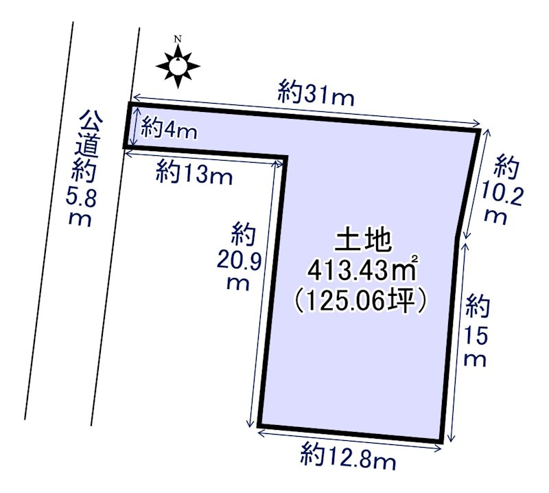 愛知県名古屋市天白区梅が丘４丁目 間取図・土地図