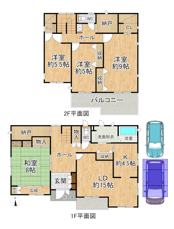 愛知県名古屋市北区大杉２丁目 間取図・土地図