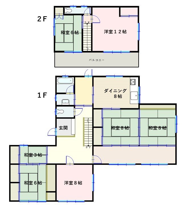鈴鹿市鈴鹿ハイツ　中古住宅 間取図・土地図