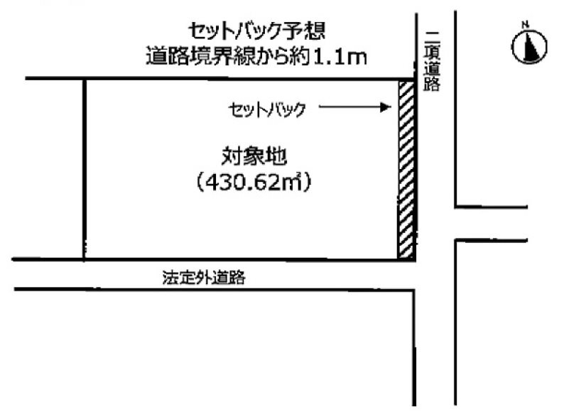 鈴鹿市道伯1丁目　土地 間取図・土地図