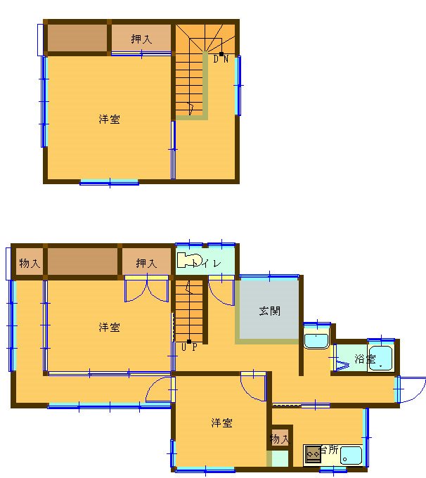 鈴鹿市磯山2丁目　投資用戸建 間取図・土地図
